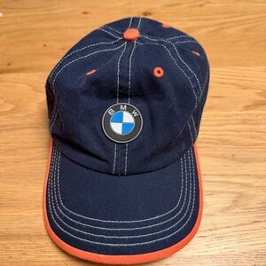 BMW Kids Cap in Dark Blue and Bright Orange